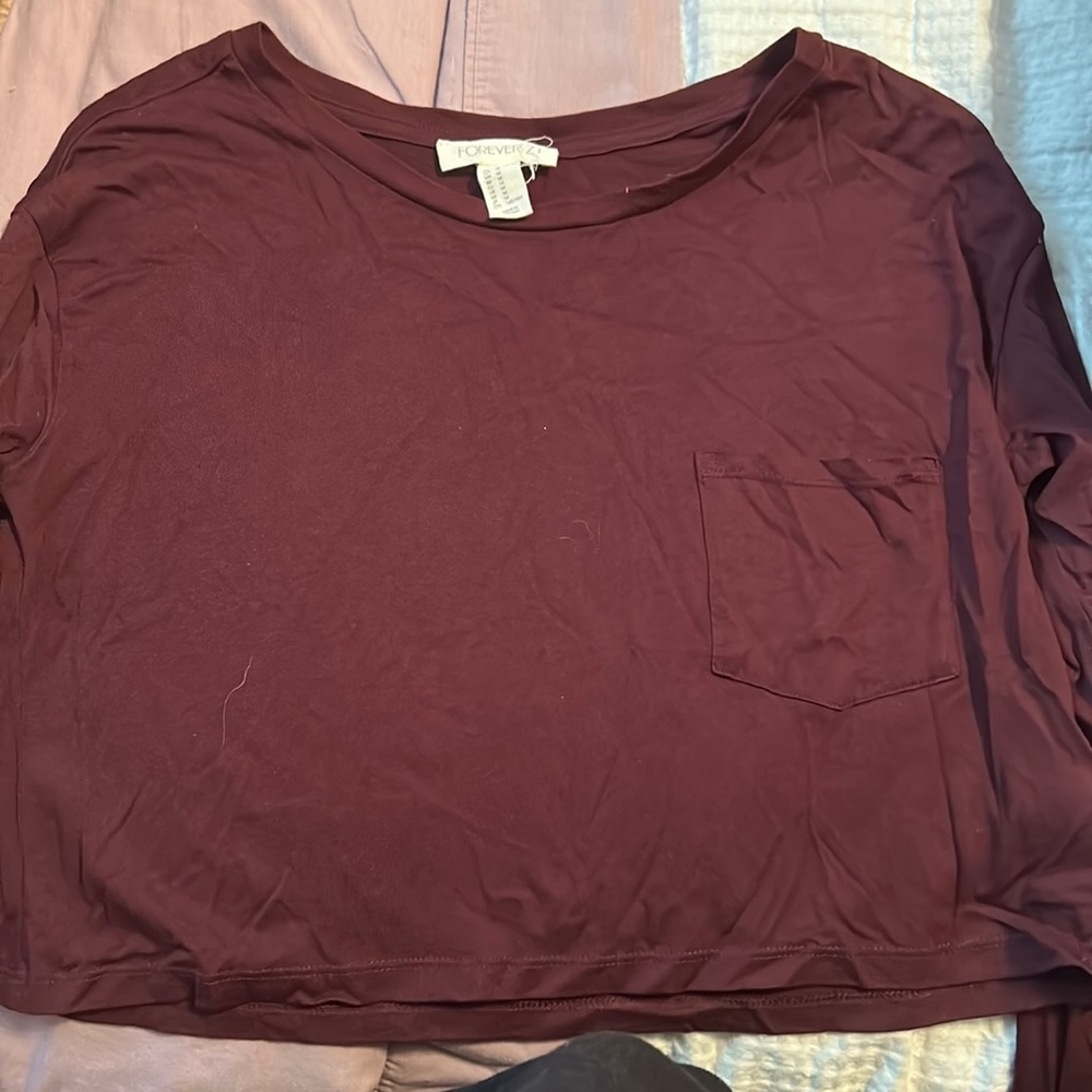 cropped long sleeve tee